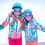 2Stk Kinderhandschuh Clips Elastisch Pink Nylon Winter Fäustelhalter 3