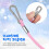 2Stk Kinderhandschuh Clips Elastisch Pink Nylon Winter Fäustelhalter 6
