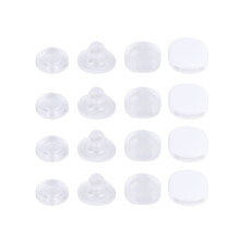 100 stuks plastic achterkantjes voor clipoorbellen, geschikt voor de meeste oorclips.