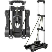 Small Folding Hand Truck Dolly with 2 Wheels, Lightweight Aluminum Luggage Cart – Compatible with Airport & Moving Use