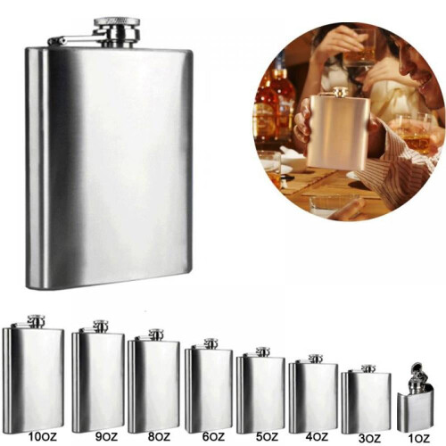 Δοχείο τσέπης από ανοξείδωτο ατσάλι Hip Flask για ποτό Liquor Whiskey Rum Scotch Vodka