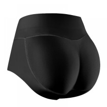 Bragas con relleno para realzar los glúteos, color negro, talla S.
