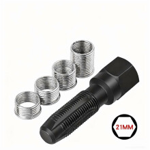 Kit de reparación de roscas para bujías – Macho de roscar hexagonal, acero de alto contenido en carbono, compatible con varios modelos de