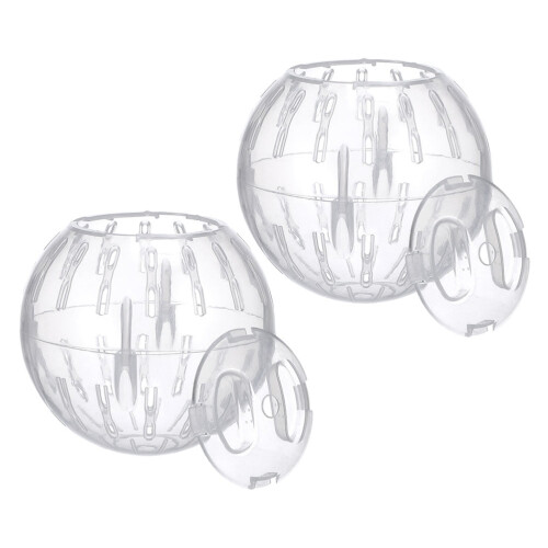 2Pcs Small Transparent Hamster Balls for Pet Exercise Promoting Healthy Activity