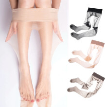 Meia-calça feminina transparente, ultrafina, de cintura baixa.