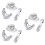 9Pcs Lightweight Silver Jazz Hat and Accessories for Dance Performance 6