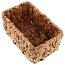 OUNONA Rectangular Wicker Basket – Handwoven Fruit & Sundries Organizer, Decorative Tabletop Storage Bin for Home, Kitchen, Bathroom, Bar
