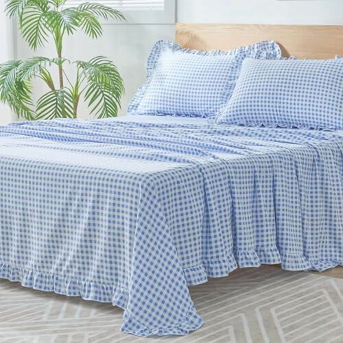 Σετ σεντόνια Gingham Queen από μικροΐνες, 4 τεμάχια