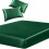 Tacar Braillíní Feistithe Satin 3 phíosa Dúbailte Glas Emerald 1