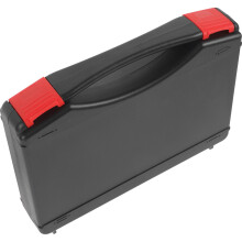 Portable Hard Case Tool Box Black Plastic Organizer Sturdy Maintenance Toolbox