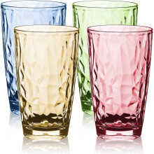 Lot de 4 gobelets en plastique réutilisables, incassables et résistants aux chocs, compatibles lave-vaisselle (473 ml) – Parfaits pour les fêtes