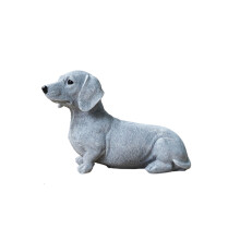 Statue réaliste de teckel – Figurine de teckel en résine, objet de collection pour la maison, le bureau, une étagère ou la cheminée