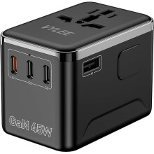 Cuibheoir Taistil Uilíoch ZLC 45W 5-Port Dubh