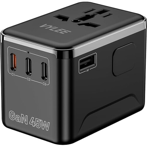 ZLC通用旅行转换插头 45W PD快充 5口