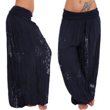 Pantaloni Palazzo pentru femei mărime mare, pantaloni largi cu talie înaltă, stil hippie gypsy boho, pantaloni largi cu imprimeu, pantaloni casual