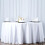 Nappe ronde BalsaCircle 132" en polyester premium, blanche, pour mariage. 1
