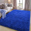 Μαλακό χαλί Shag 1,6x1,8 μ., Royal Blue, αφράτο και βελούδινο για υπνοδωμάτιο/σαλόνι/παιδικό 1