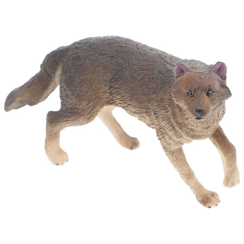 2Pcs Realistic Plastic Wolf Figurines for Kids Play and Table Decor 1