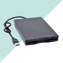 LEDMOMO USB diskettstasjon svart ekstern 3,5 tommer