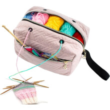 Small Crochet Bag Organizer – Yarn Storage & Holder for Hooks, Needles, Accessories – Compatible with Crochet & Knitting
