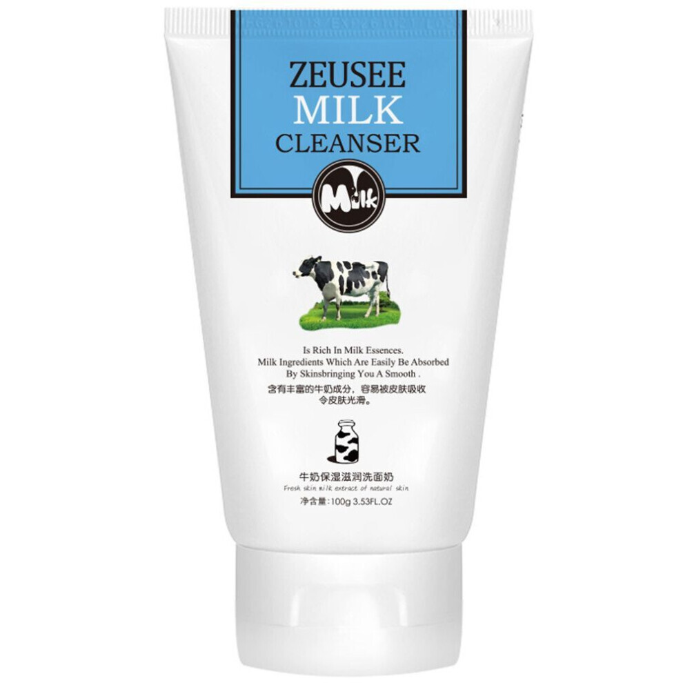 Zeusee Milk Facial Cleanser Foaming Moisturizing Gentle Cleanser Cleanses Makeup