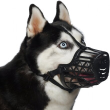 GASTROPOD Adjustable Dog Muzzle for Large/Medium/Small Dogs – Prevent Biting, Chewing, Licking, Scavenging – Compatible with Vet Visits, Grooming,