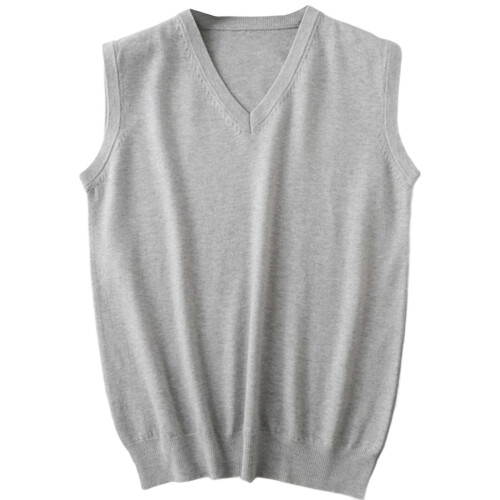 Men's V-Neck Sweater Vest Solid Color Relaxed Fit