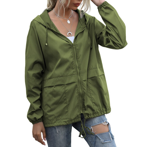 Women's Waterproof Rain Jacket Lightweight Hooded with