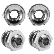 HEMOTON 4pcs Snare Drum Air Vent Replacement Screws with Washers and Gasket Percussion Instrument Parts