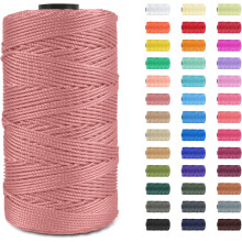 Cordón de macramé de PP de 1,5 mm, 200 m (656 pies), trenzado, 100 % polipropileno, hilo de colores para tejer, hacer ganchillo y confeccionar