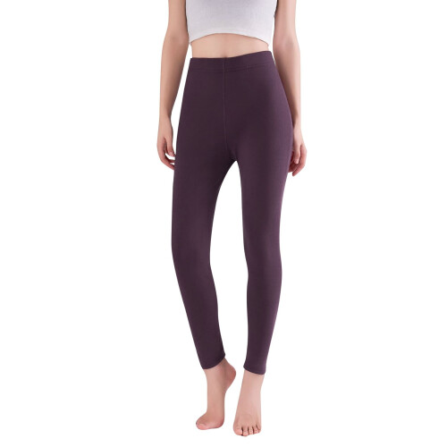Leggings da yoga da donna foderati in pile, termici ed elasticizzati.