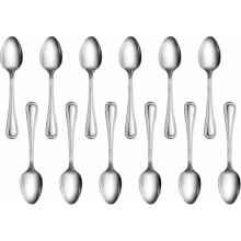 Schlanke Edelstahl-Teelöffel, 12-teiliges Set