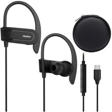 ZLC trådbundna USB-C-hörlurar kompatibla med iPhone 15/16/17Air, iPad, Samsung, Google och USB-C Android – Over-Ear-krok, mikrofon,