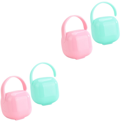 4Pièces Étui À Sucettes Compact Coloré Pour Voyage Usage 2