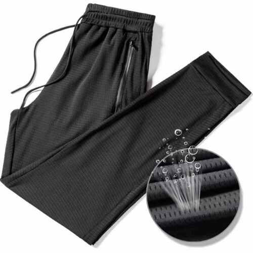 UTTOASFAY Ανδρικό Αθλητικό Παντελόνι Hollow Summer Thin Loose Air Conditioning Εννέα Σημείων