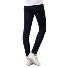 Baywell Girls' Jeggings - Pull On Super Stretch Denim Skinny Jeans for Girls Black 110cm/3.6ft