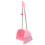 Mini Broom and Dustpan Childrens Version Pink 1Set 1