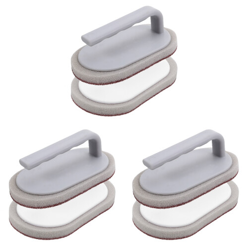 6Pièces Éponges À Récurer ABS + Éponge Multi-Usage Couleurs Assorties 1