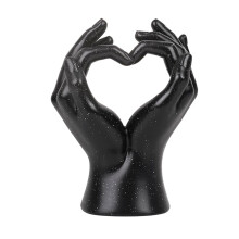 Heart Hands Sculpture,Heart Hands,Heart Hand Sculpture for Shelf Table,Resin Modern Aesthetic Art Decorations Gesture Sculpture