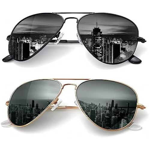 Aviator solglasögon polariserade UV-skydd