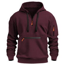 Sweatshirts til mænd, afslappet, langærmet hættetop med lomme, langærmet hættetrøje, størrelse S-2XL