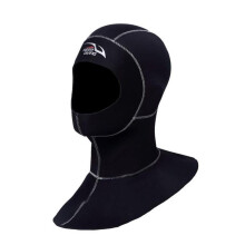 Premium 3mm Neoprene Dive Hood with Vented Bib – Warm Wetsuit Hood for Diving, Snorkeling, Surfing, Kayaking, Sailing, Canoeing – White, M/XL/XXL,