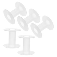 FRCOLOR 5pcs Transparent Plastic Spools for Embroidery, Yarn, Cord, Thread, Sewing – Compatible with DIY Crafts