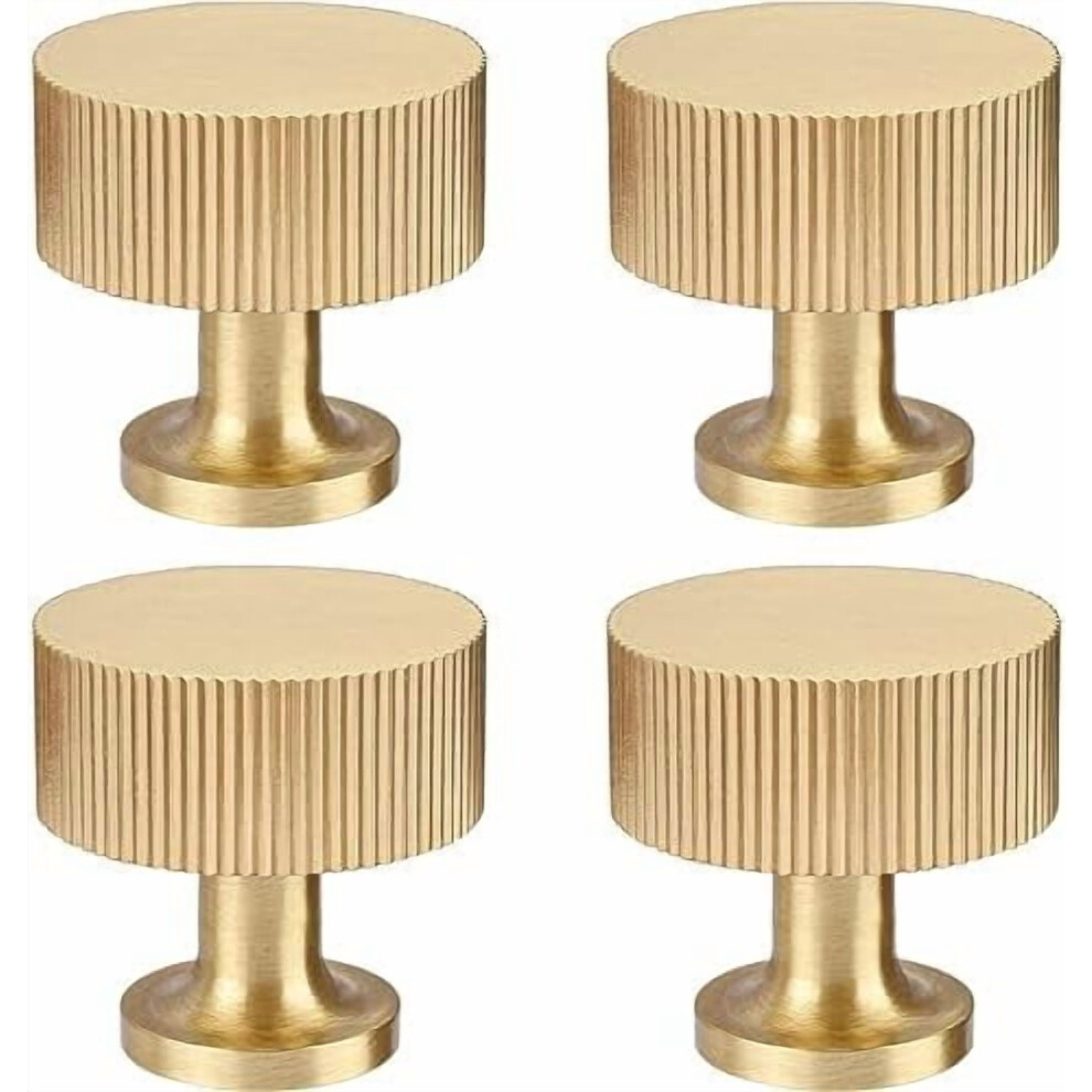 Solid Brass Cabinet Knobs 1 Inch 6 Pack