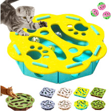 Cat Scratch Puzzle Enrichment Box with Bell – Stress-Free Nail Filing Alternative for Indoor Cats, Compatible with All Claw Sizes