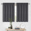 Cortinas Blackout Cinza Escuro, 2 Painéis, 60x36 Polegadas, com Bolso para Varão 1