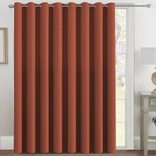Blackout Patio Curtains Orange 100x96 Inch Thermal
