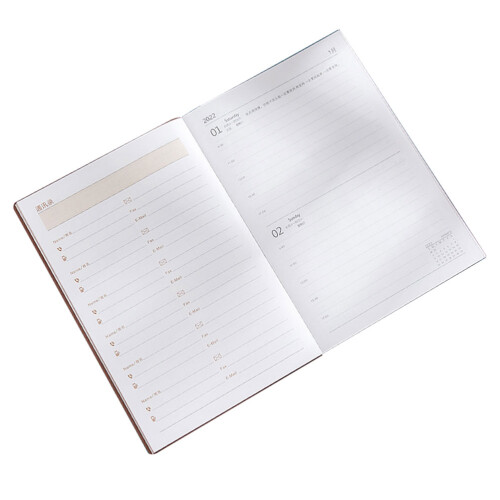 2Pcs Classic Black Work Plan Notepad Office Supply Daily Planner 2