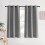Silver Grey Thermal Blackout Curtains 60x34 Inch 2-Piece 1