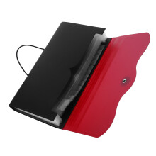 Uitschuifbare couponhouder/papieren organizer rood